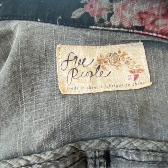 Free People Cropped Floral Print Denim Blazer - Picture 6 of 8